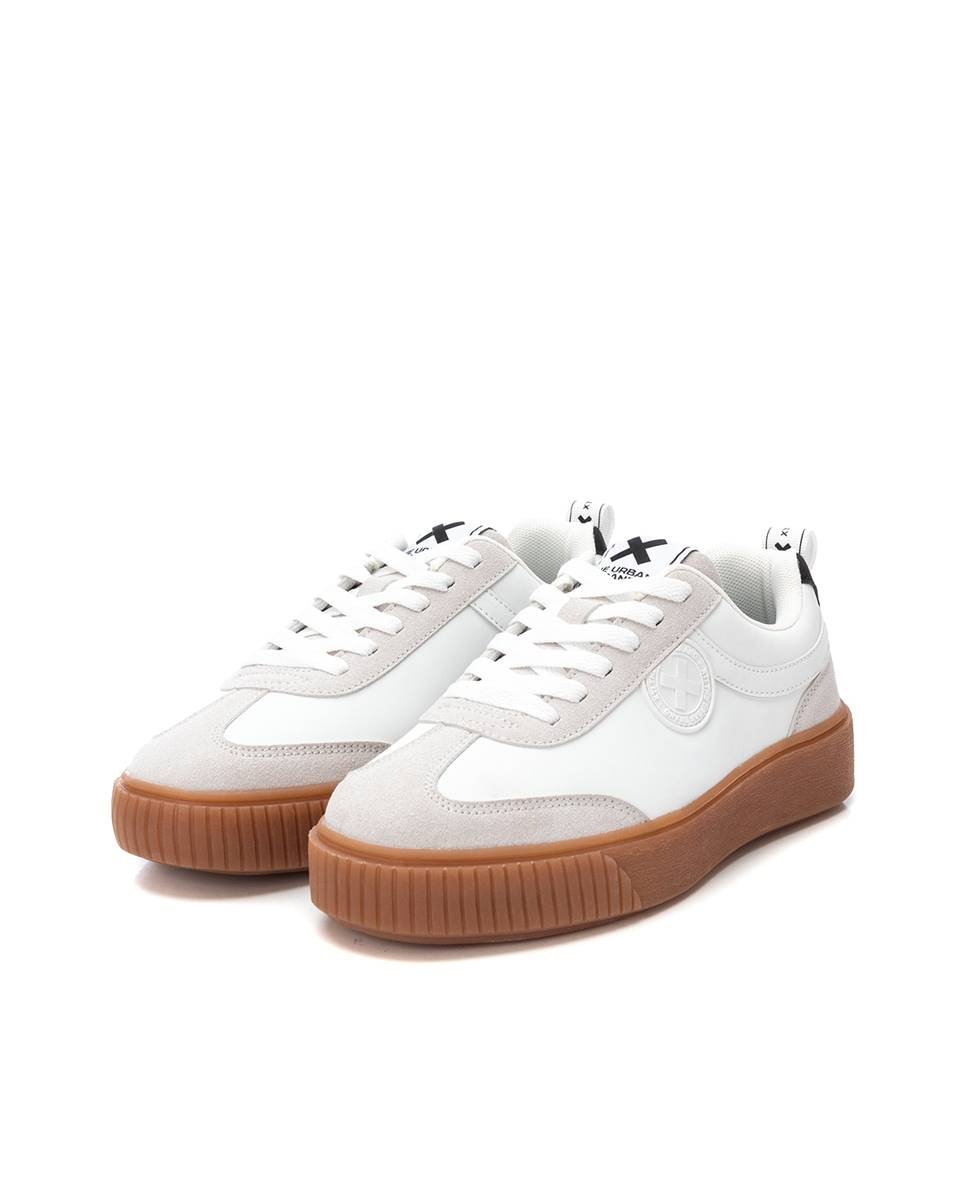 Zapatilla de mujer con cordones - Xti - Blanco Blanco-5