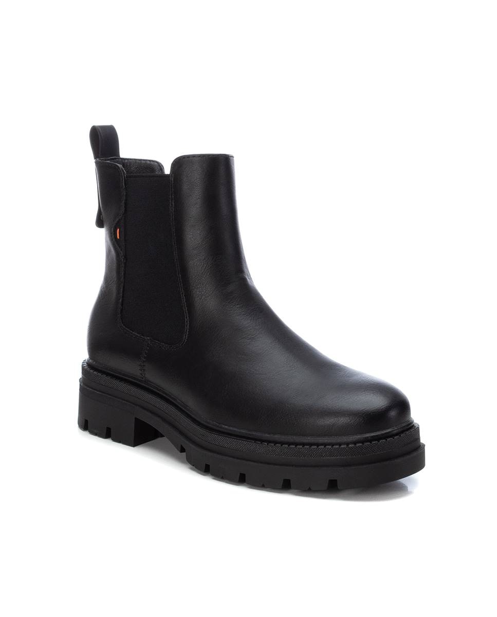 Botín de mujer chelsea con cremallera - Refresh - Negro Negro-3