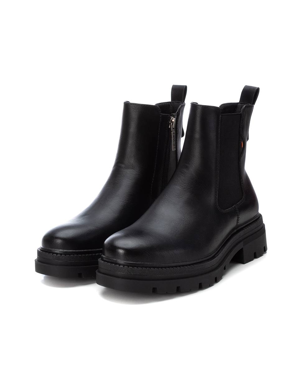 Botín de mujer chelsea con cremallera - Refresh - Negro Negro-5