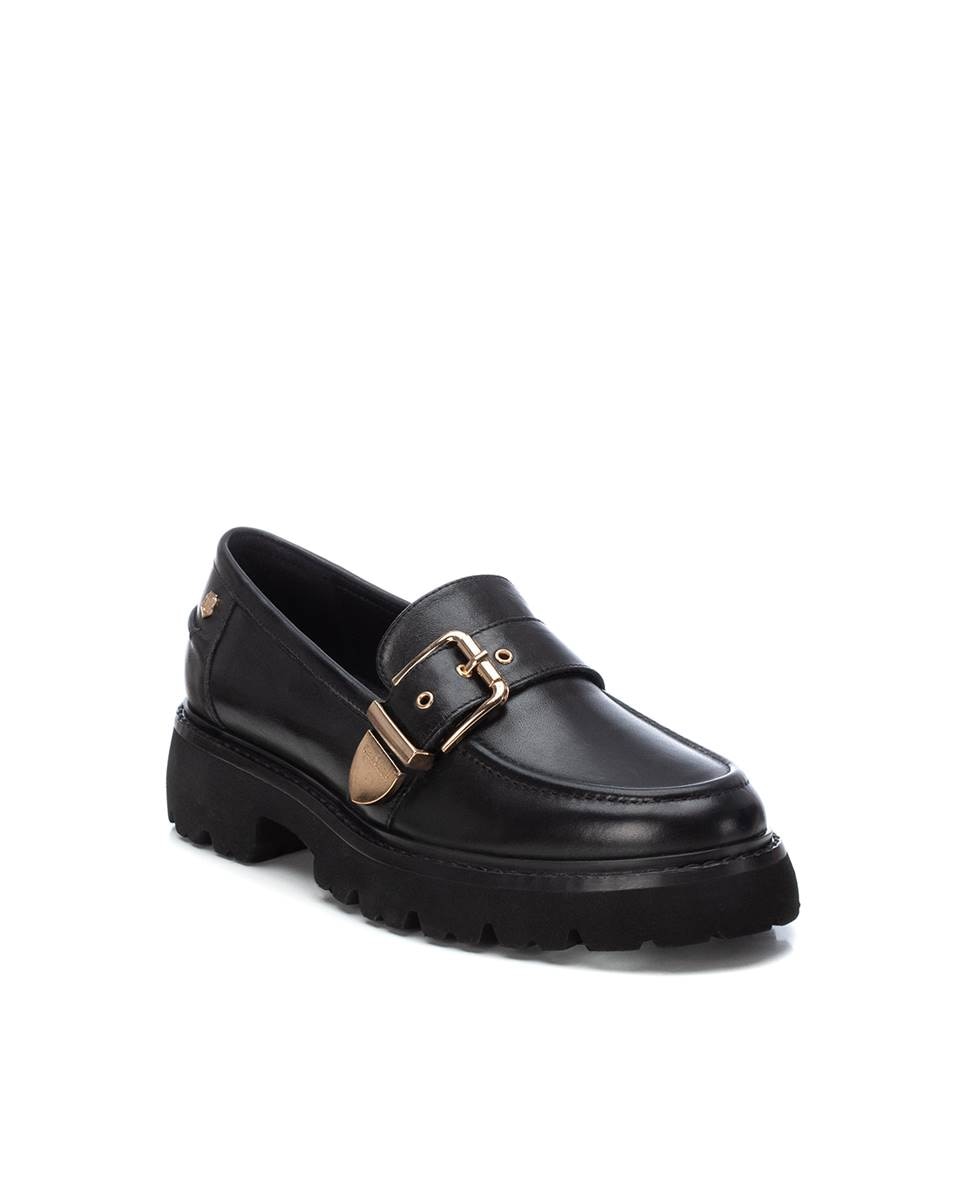 Mocasín de mujer de piel - Carmela - Negro Negro-3