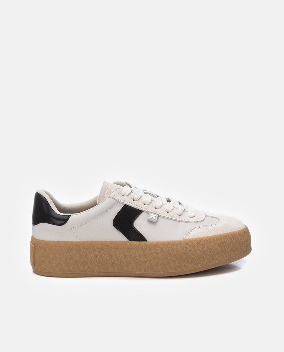Zapatilla de mujer con cordones - Xti - Blanco Blanco-1