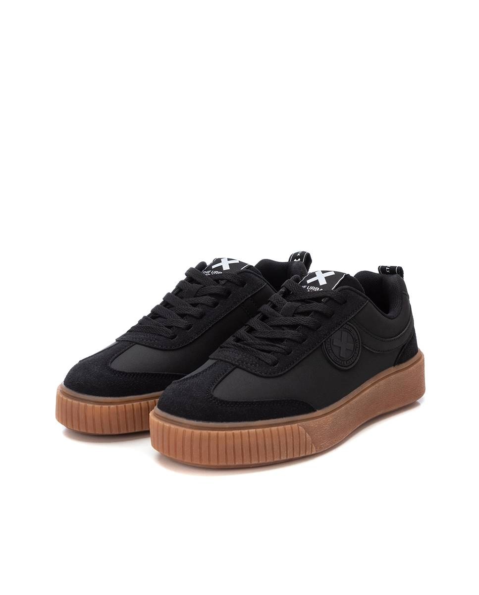 Zapatilla de mujer con cordones - Xti - Negro Negro-5