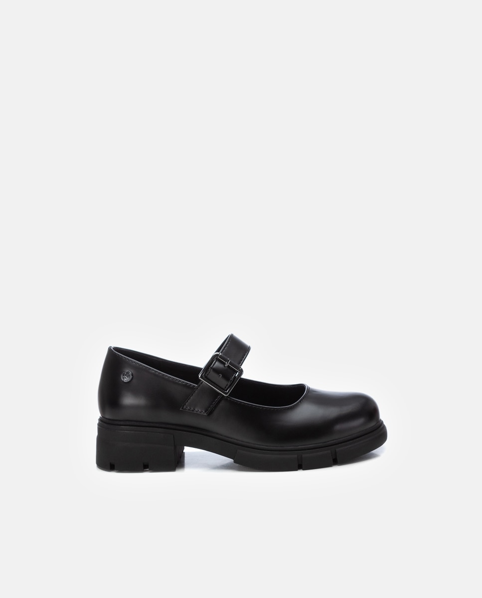 Merceditas de niña con cierre de hebilla - Xti - Negro Negro-1