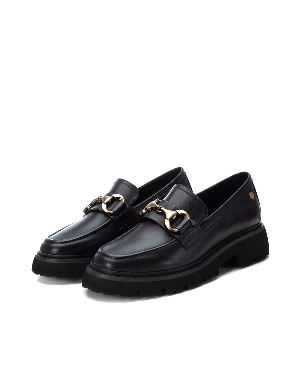 Mocasín de mujer de piel - Carmela - Negro Negro-5