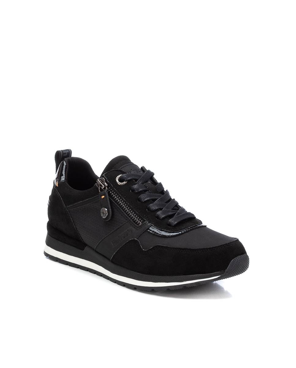 Zapatilla de mujer con cordones - Refresh - Negro Negro-3