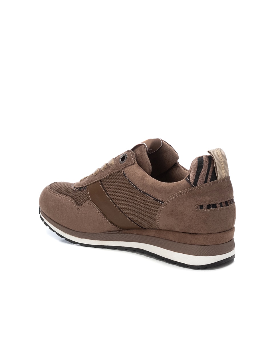 Zapatilla de mujer con cordones - Refresh - Marrón Marrón-4