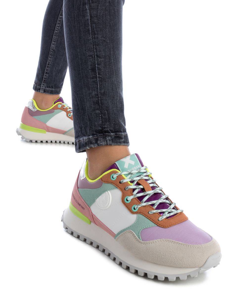 Zapatilla de mujer con cordones - Xti - Multicolor Multicolor-2