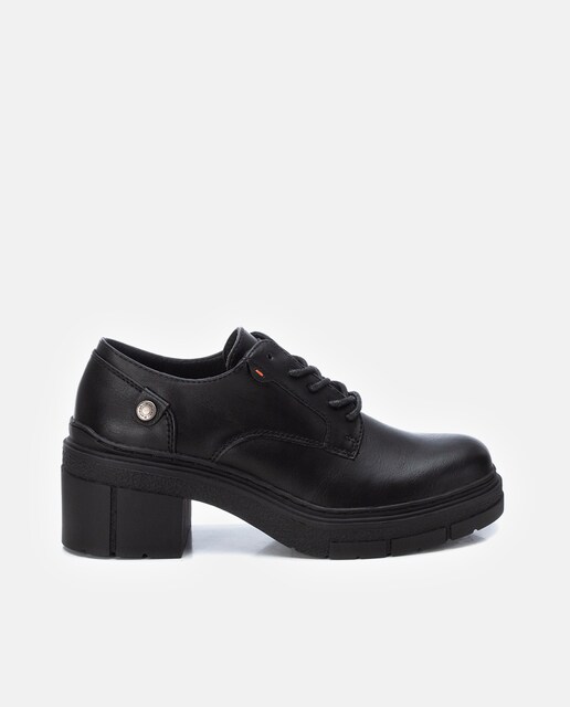 Imagen 0 de Zapatos de cordones de mujer con tacón ancho de goma