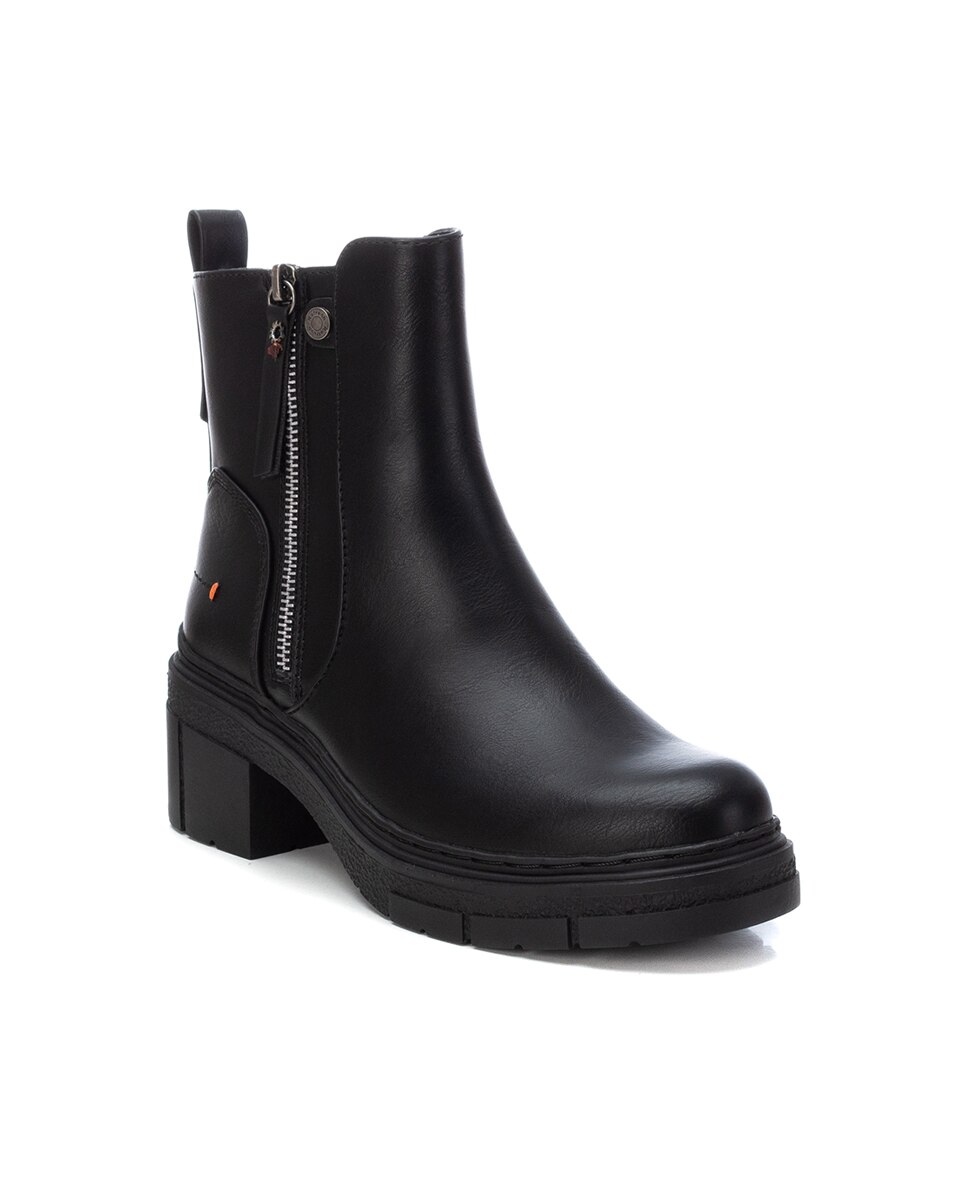 Botines de mujer con cremallera - Refresh - Negro Negro-3