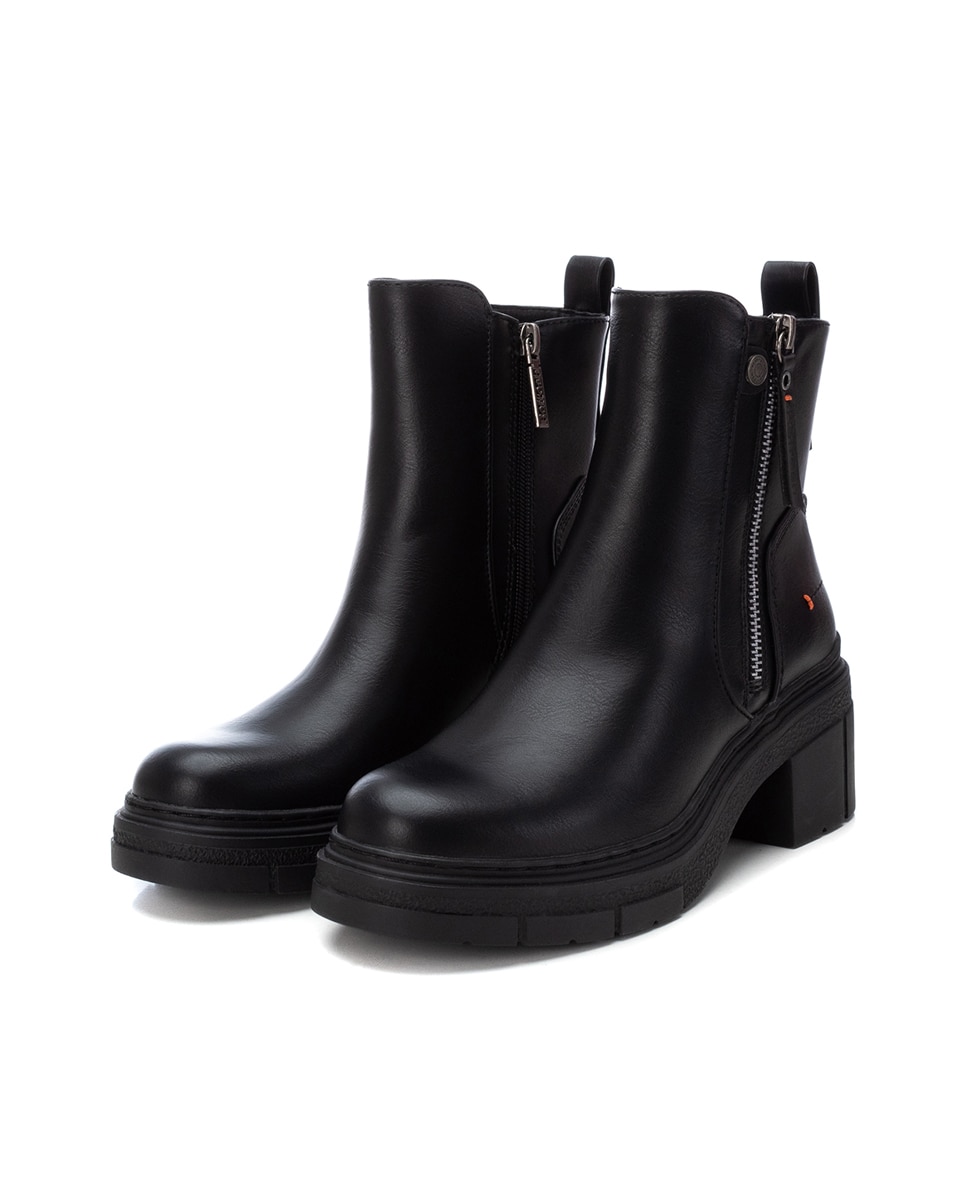 Botines de mujer con cremallera - Refresh - Negro Negro-5