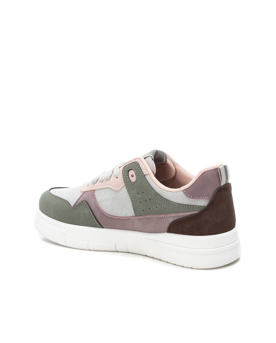Zapatilla de mujer con cordones - Refresh - Kaki Kaki-2