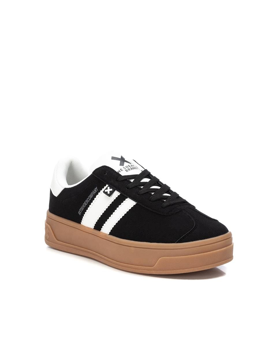Zapatilla de mujer con cordones - Xti - Negro Negro-3