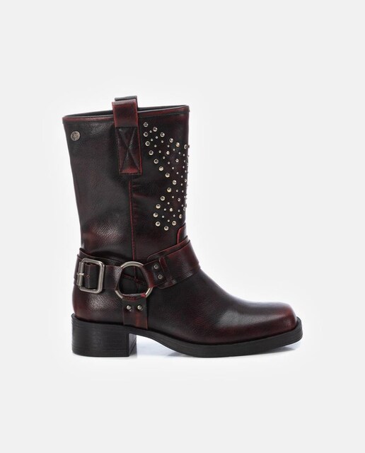 Imagen 0 de Botines de mujer estilo moteros con cremallera lateral