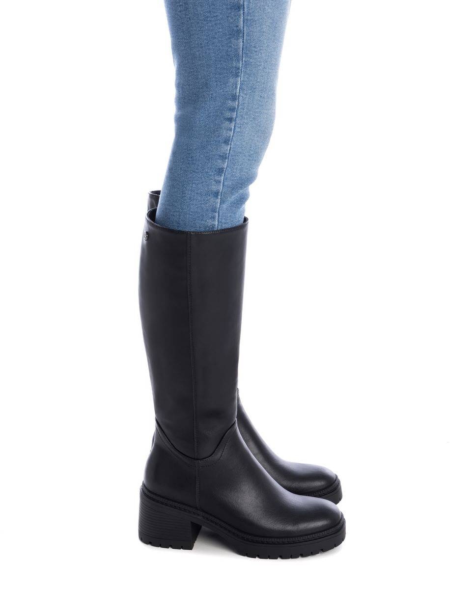 Bota de mujer con cremallera y tacón ancho - Xti - Negro Negro-2