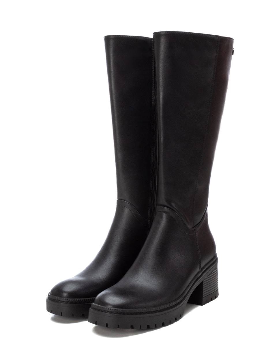 Bota de mujer con cremallera y tacón ancho - Xti - Negro Negro-5