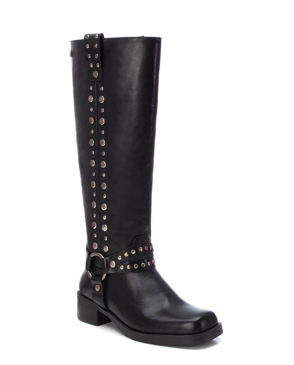 Bota de mujer motera con tachas - Xti - Negro Negro-4