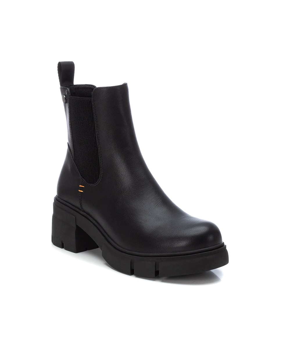 Botín de mujer chelsea con cremallera lateral - Refresh - Negro Negro-3