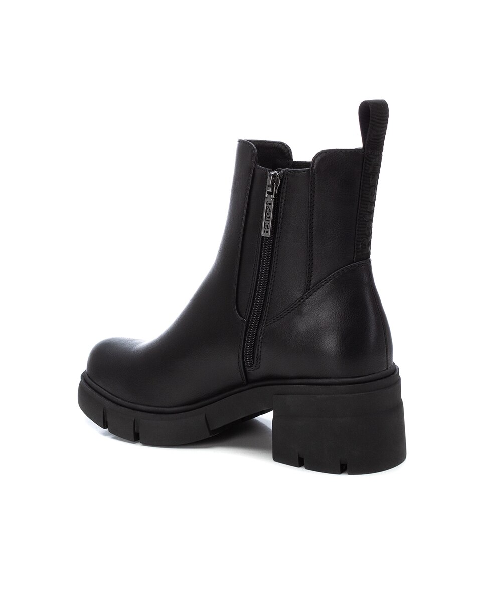 Botín de mujer chelsea con cremallera lateral - Refresh - Negro Negro-4