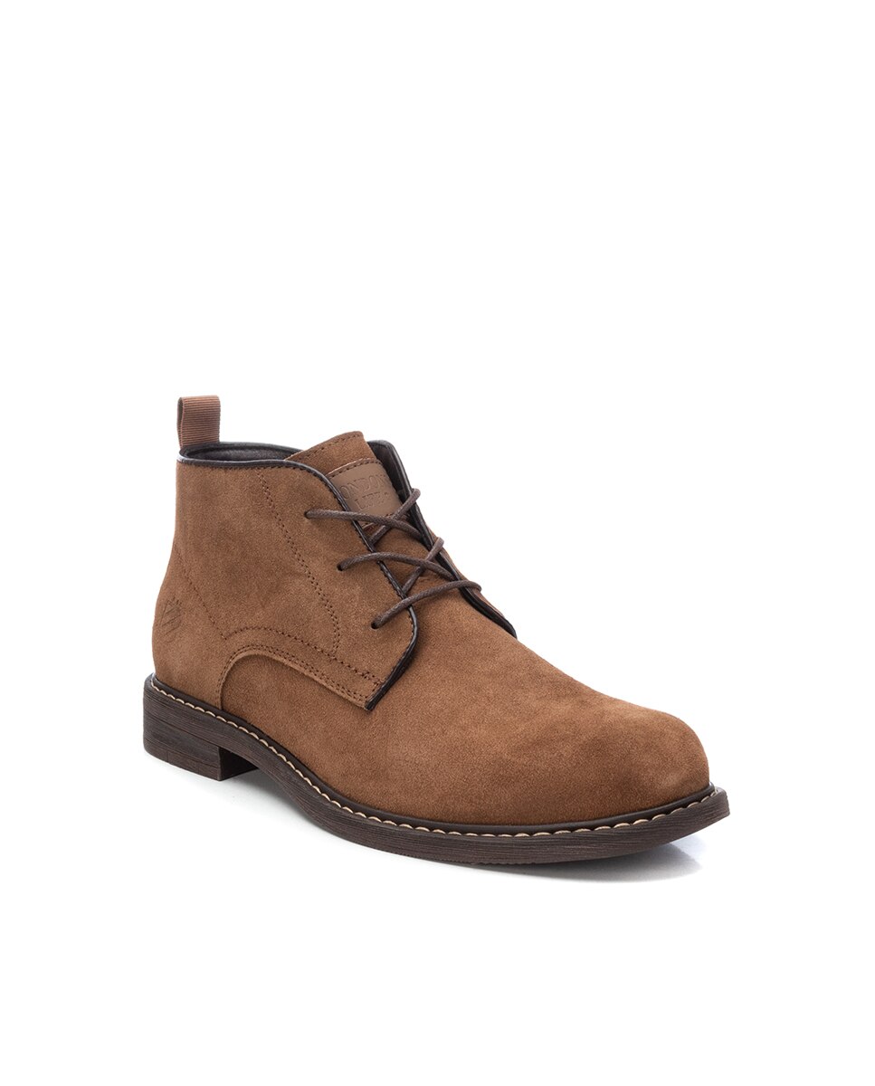 Botines de hombre de piel con cordones - Carmela - Camel Camel-2