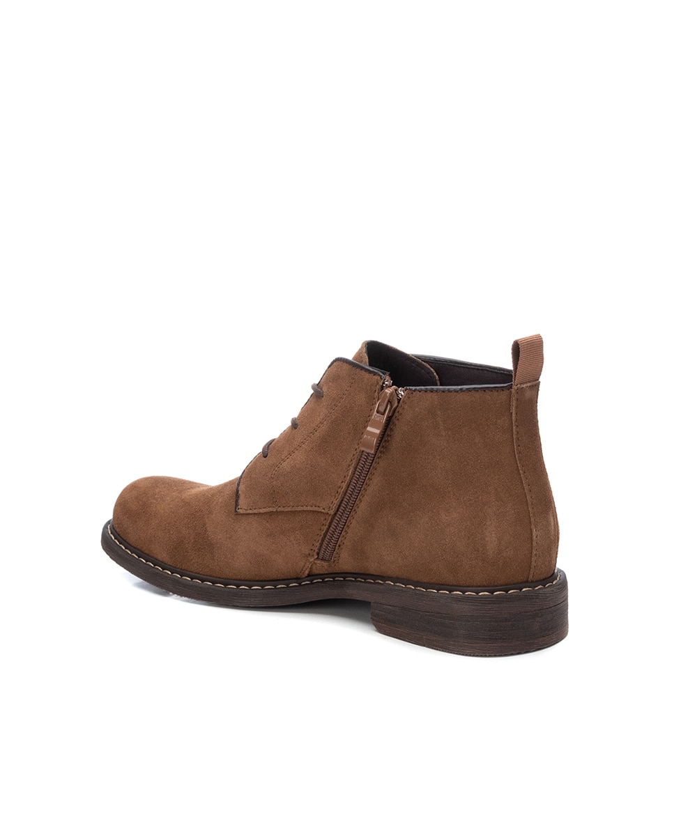 Botines de hombre de piel con cordones - Carmela - Camel Camel-3