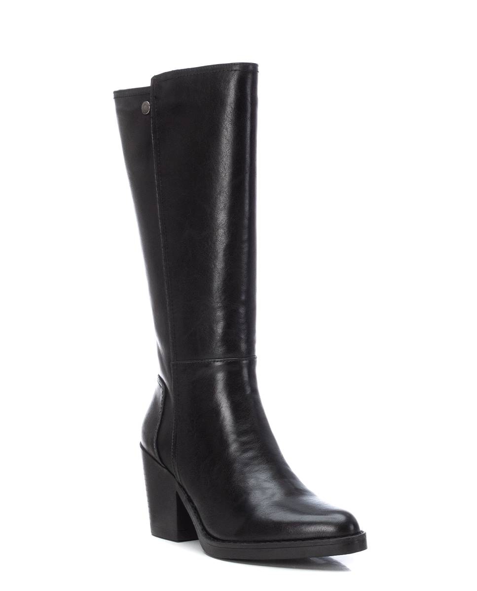 Bota de mujer cowboy con cremallera lateral - Refresh - Negro Negro-3