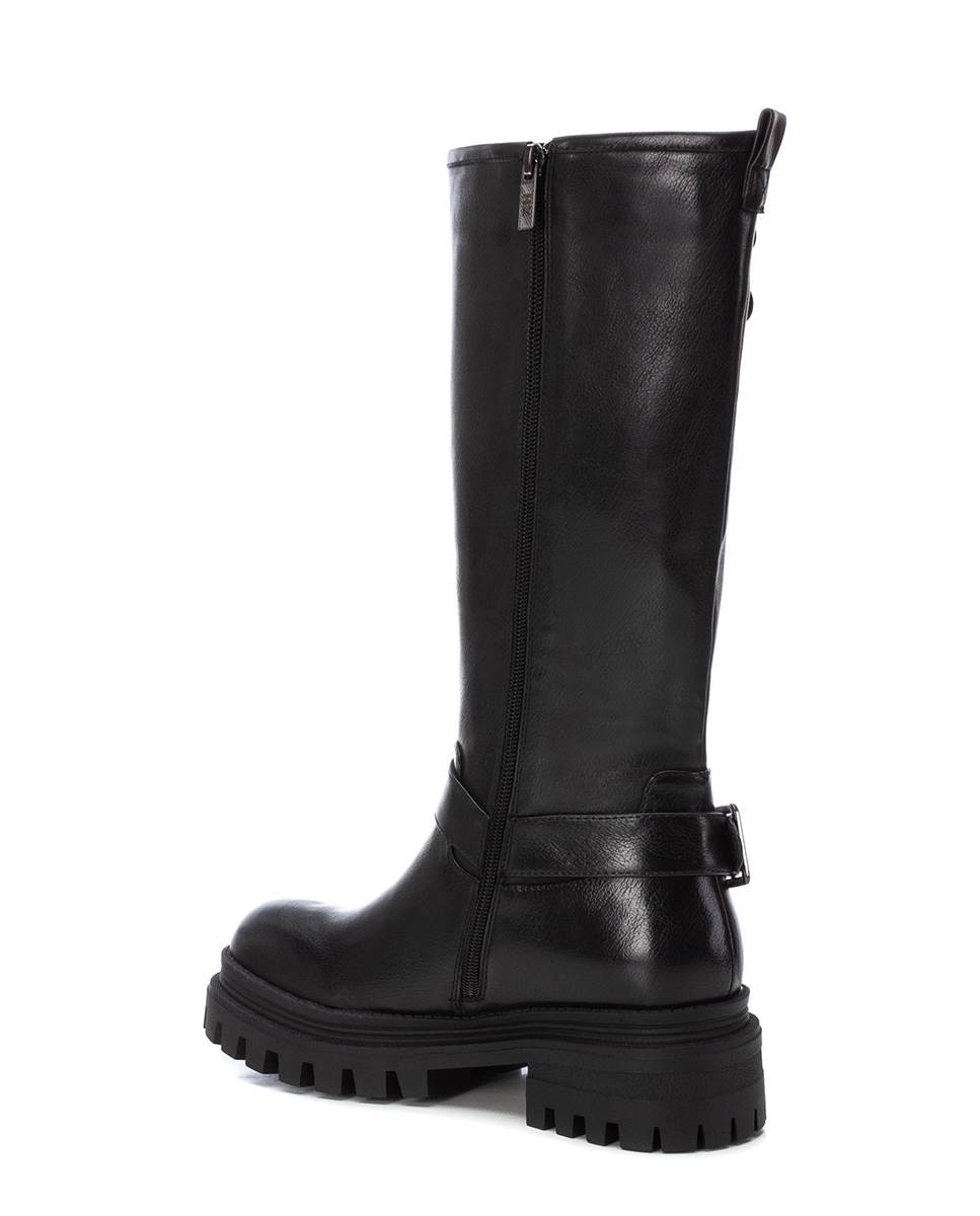Bota de mujer motera con hebillas - Xti - Negro Negro-4