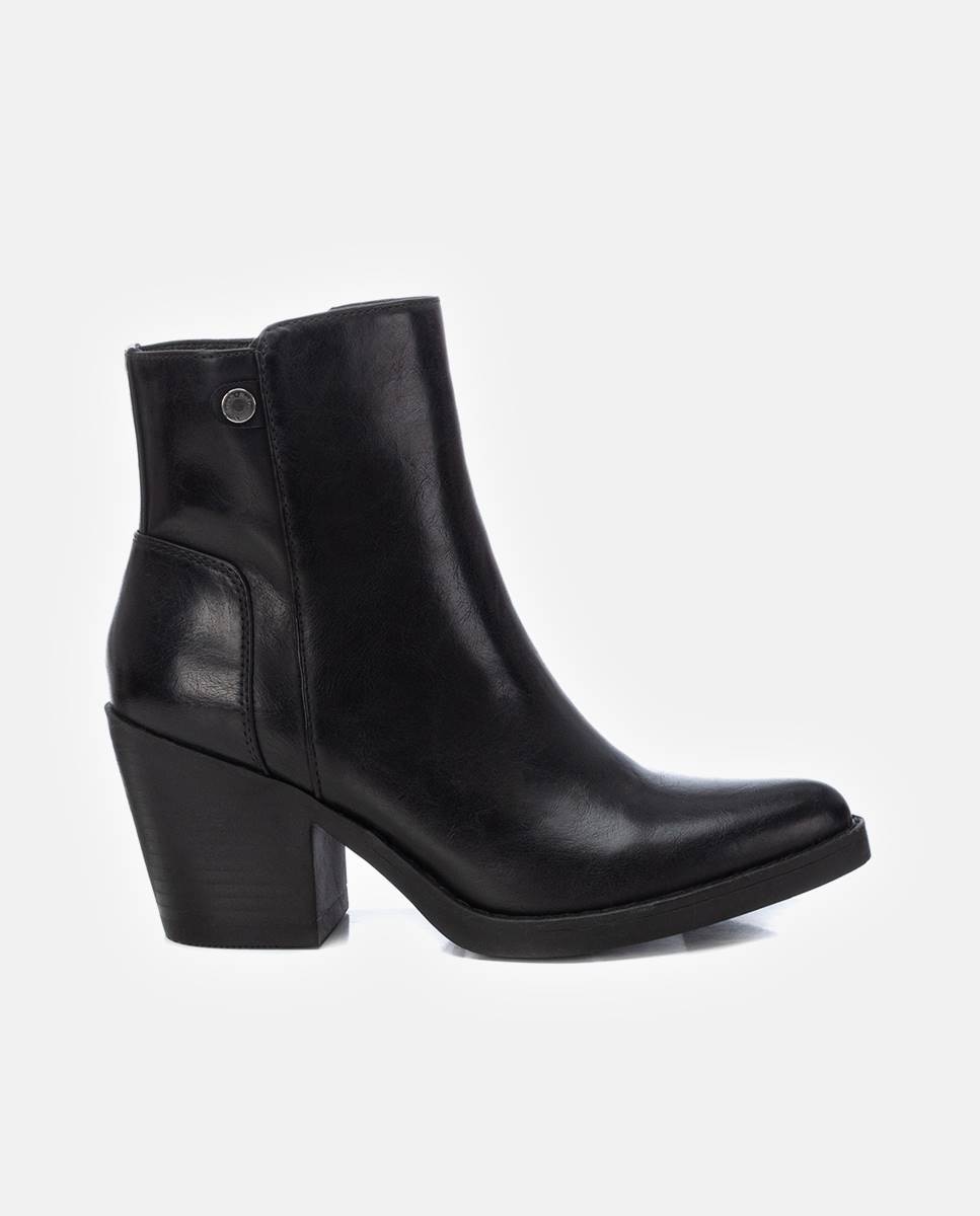 Botín de mujer cowboy con cremallera lateral - Refresh - Negro Negro-1