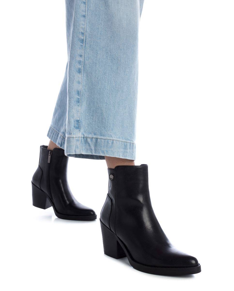 Botín de mujer cowboy con cremallera lateral - Refresh - Negro Negro-2