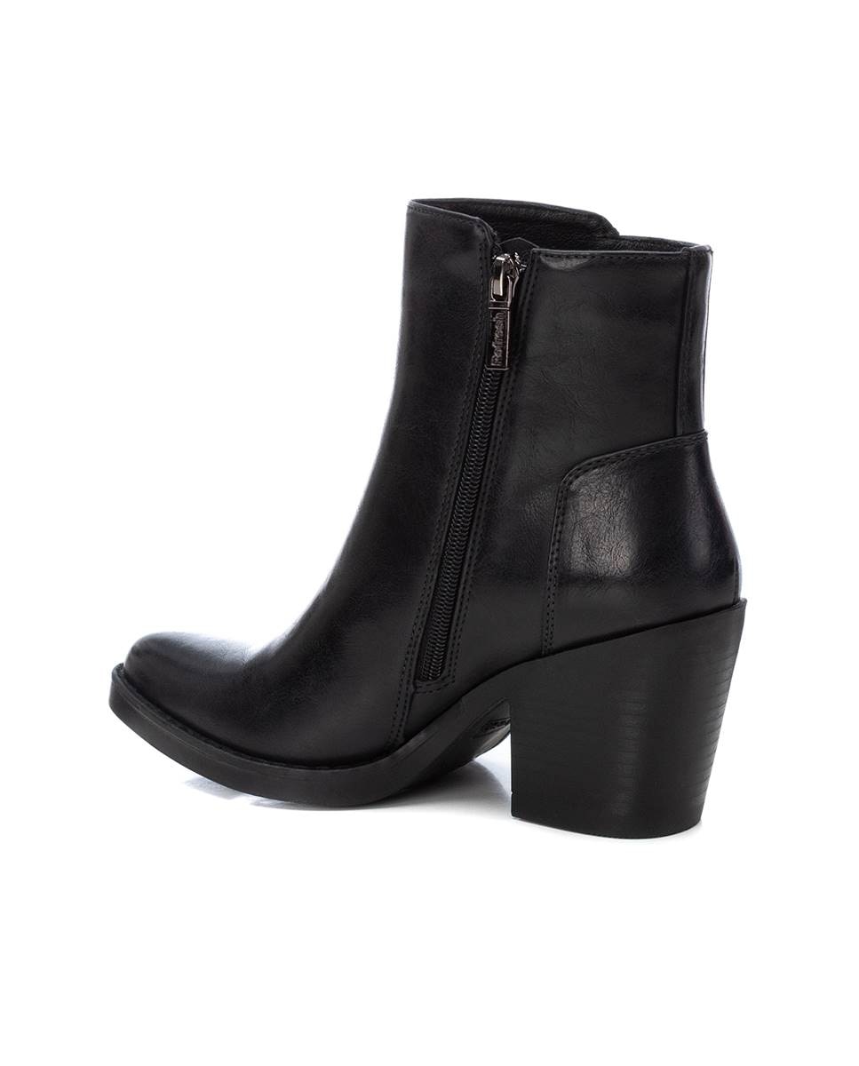 Botín de mujer cowboy con cremallera lateral - Refresh - Negro Negro-4