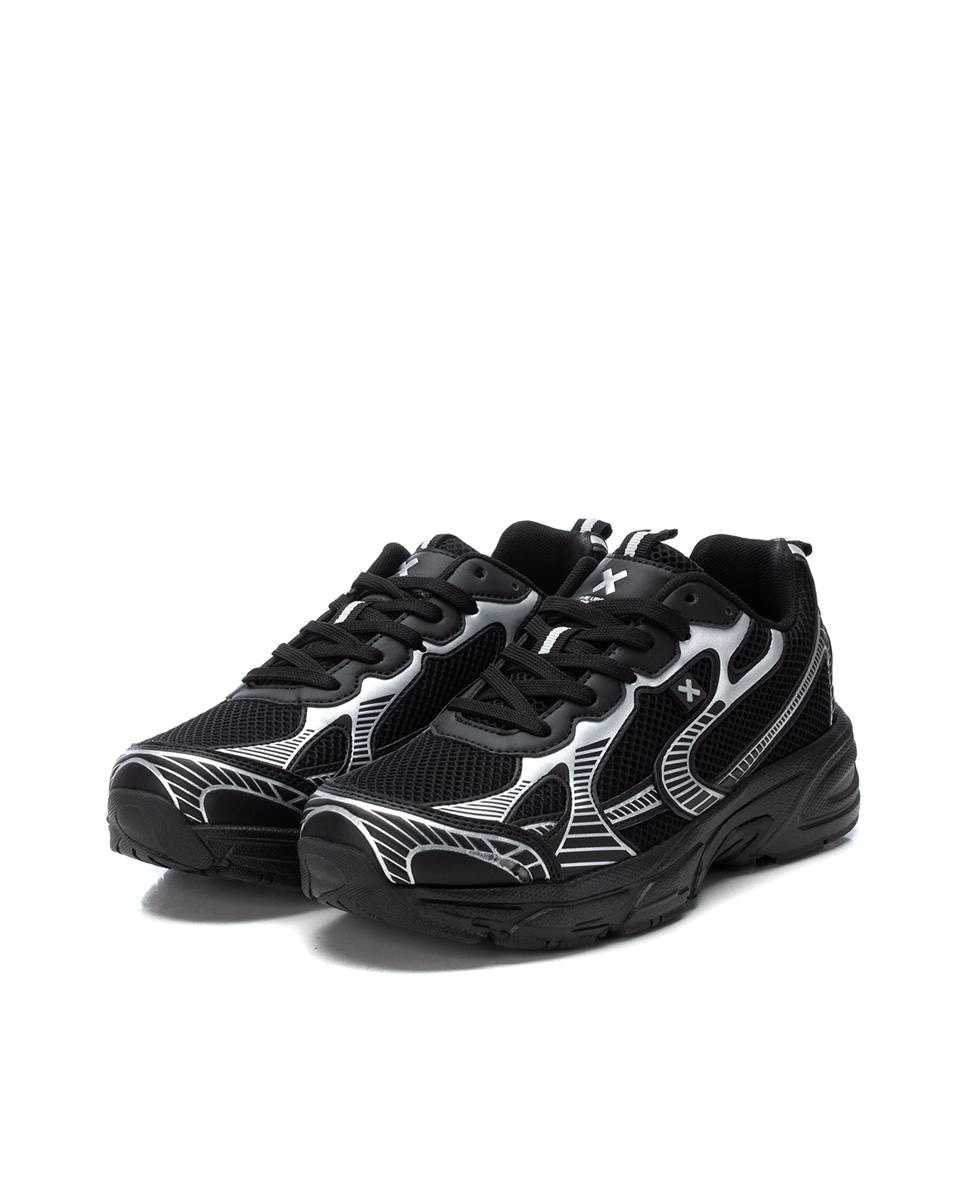 Zapatilla de mujer con cordones - Xti - Negro Negro-5