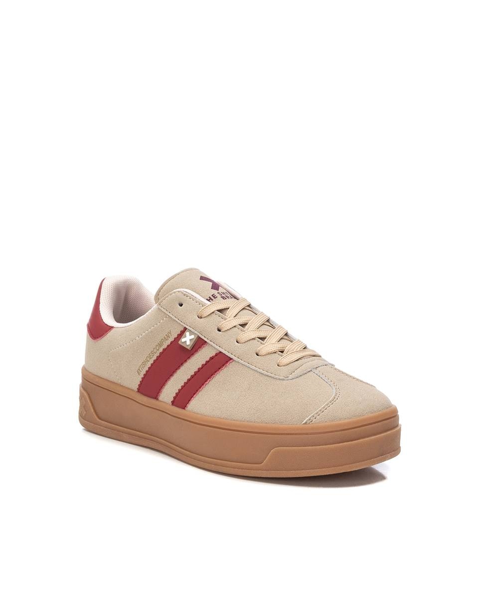 Zapatilla de mujer con cordones - Xti - Beige Beige-3