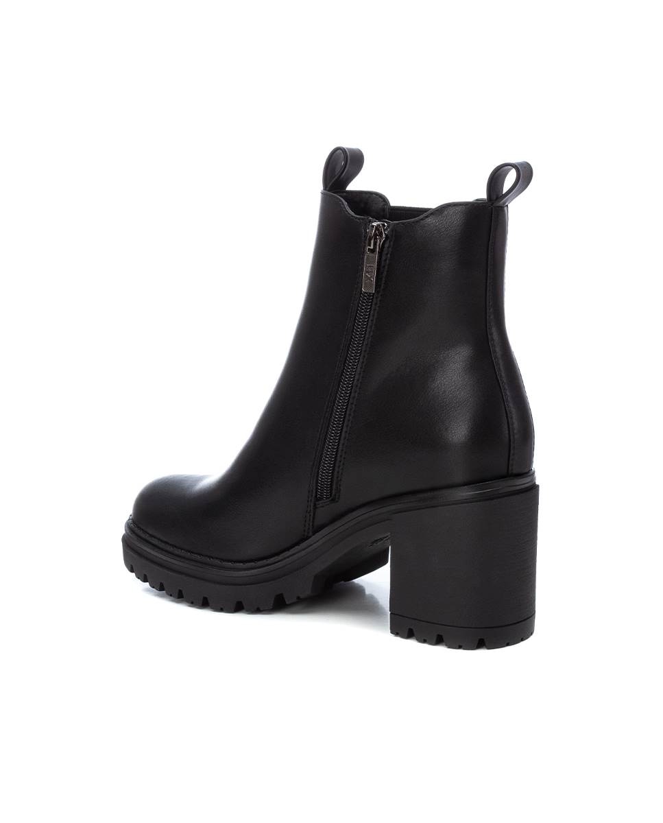 Botín de mujer chelsea con tacón - Negro Negro-4