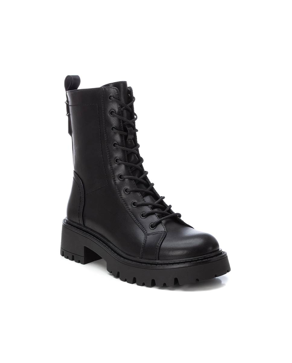 Botín de mujer militar con cordones - Xti - Negro Negro-3