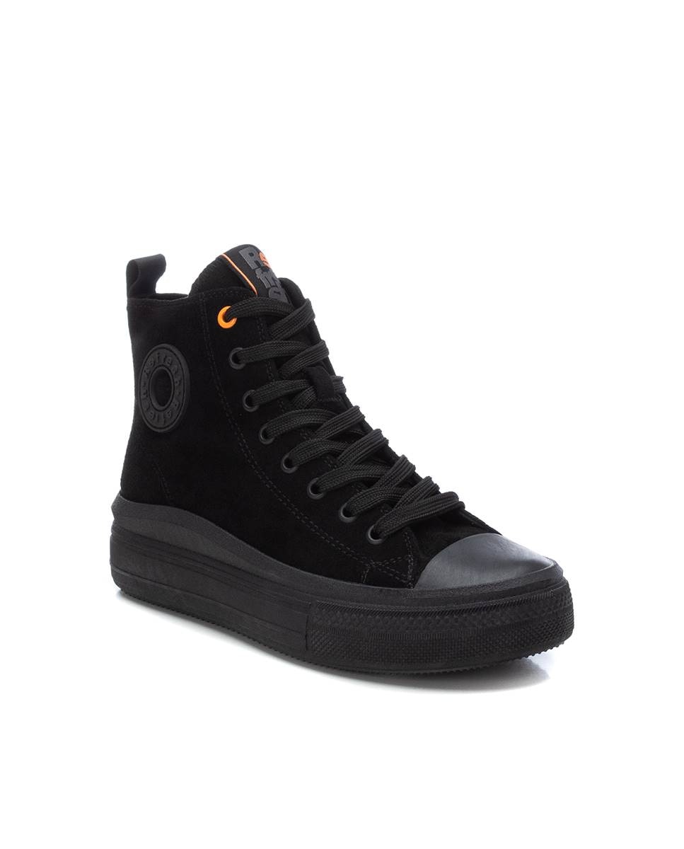 Botines de mujer deportivos con puntera de goma - Refresh - Negro Negro-3
