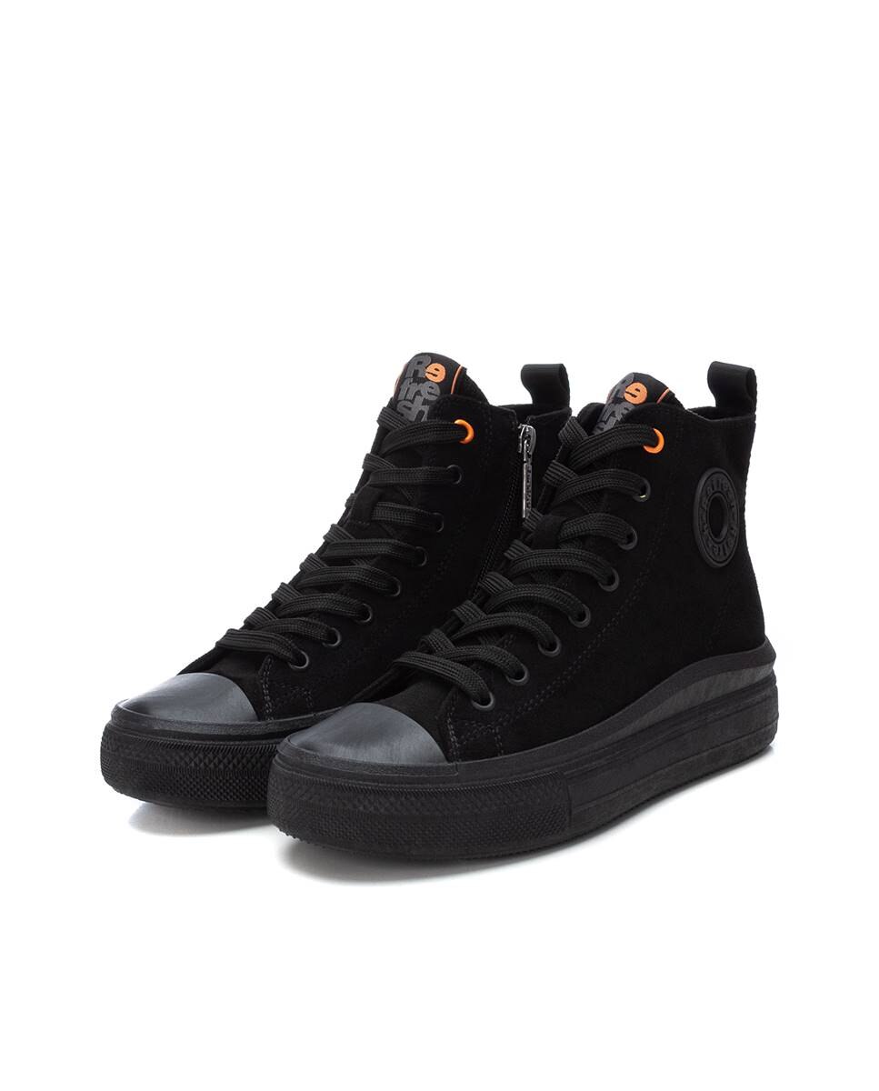 Botines de mujer deportivos con puntera de goma - Refresh - Negro Negro-5
