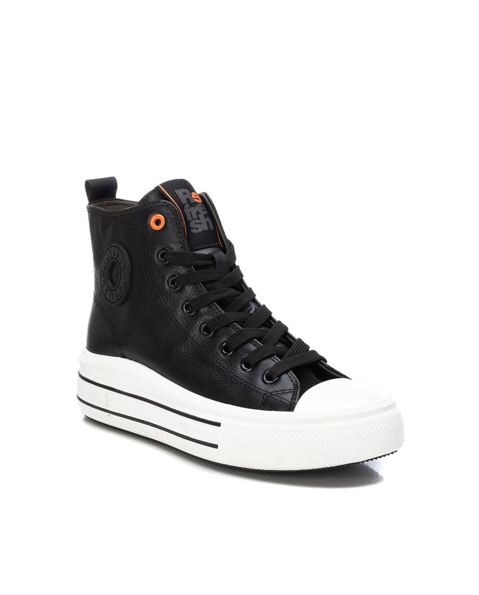 Botines de mujer deportivos con puntera de goma - Refresh - Negro Negro-3