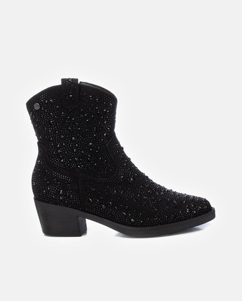 Botín de mujer cowboy con tachas - Xti - Negro Negro-1
