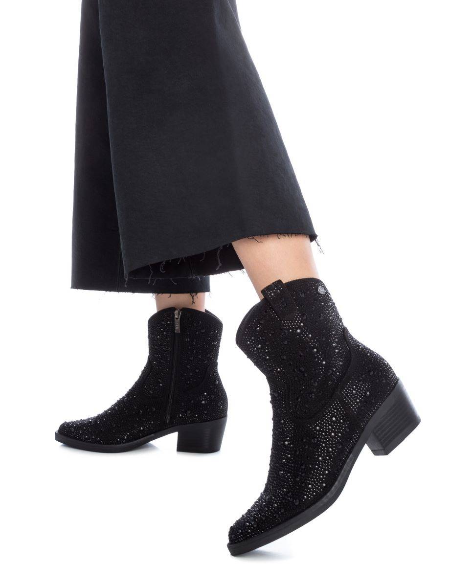 Botín de mujer cowboy con tachas - Xti - Negro Negro-2