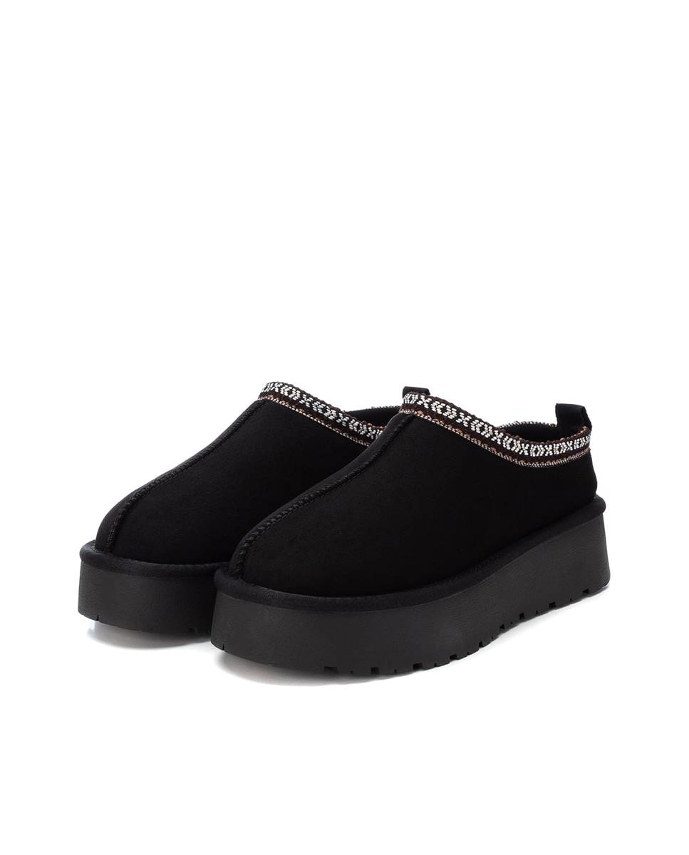Zapatilla de mujer australiana con plataforma - Xti - Negro Negro-5