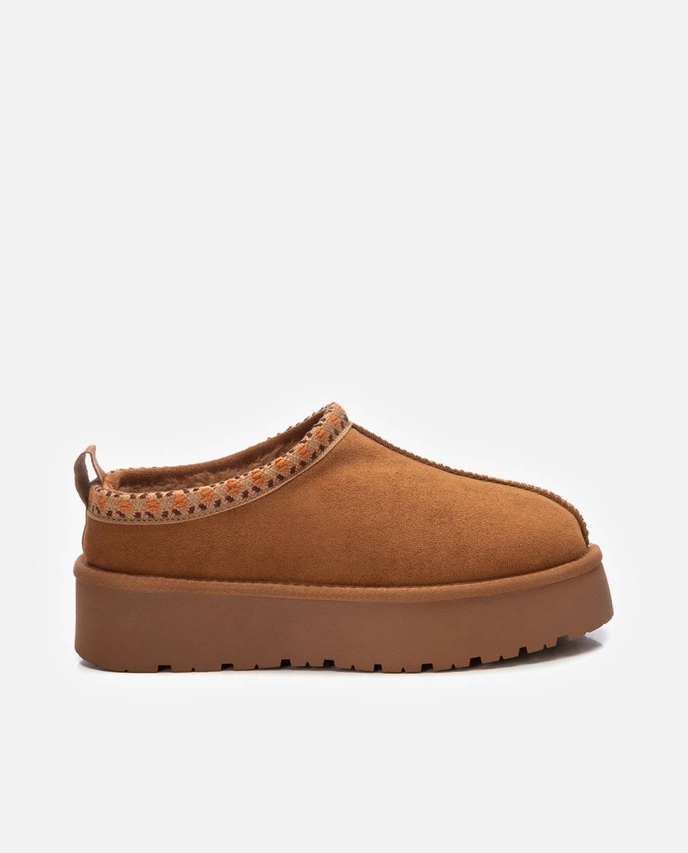 Zapatilla de mujer australiana con plataforma - Xti - Camel Camel-1