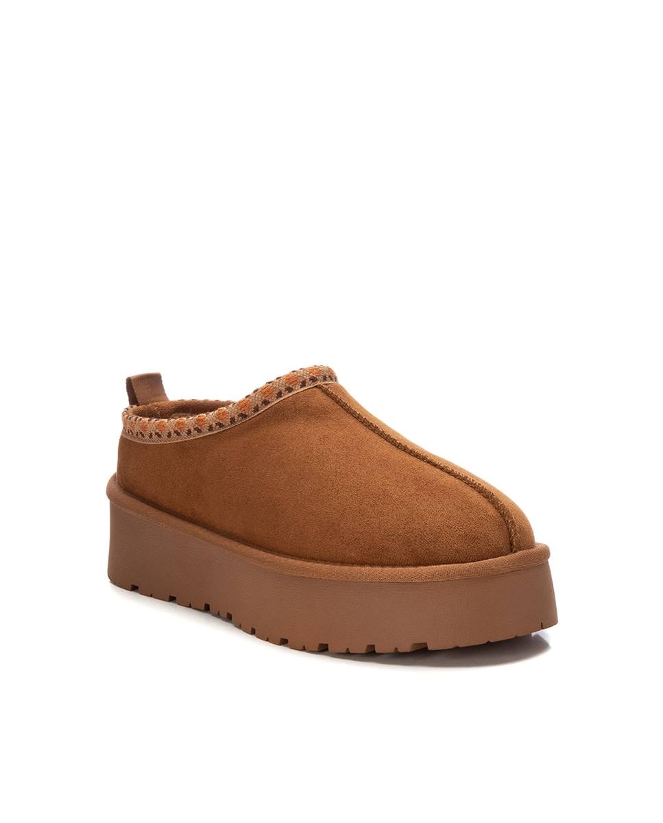 Zapatilla de mujer australiana con plataforma - Xti - Camel Camel-3