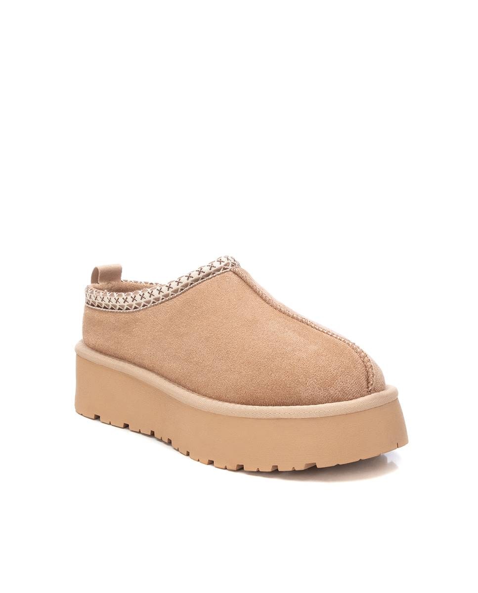 Zapatilla de mujer australiana con plataforma - Xti - Beige Beige-3