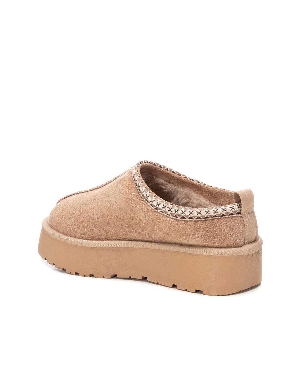 Zapatilla de mujer australiana con plataforma - Xti - Beige Beige-4