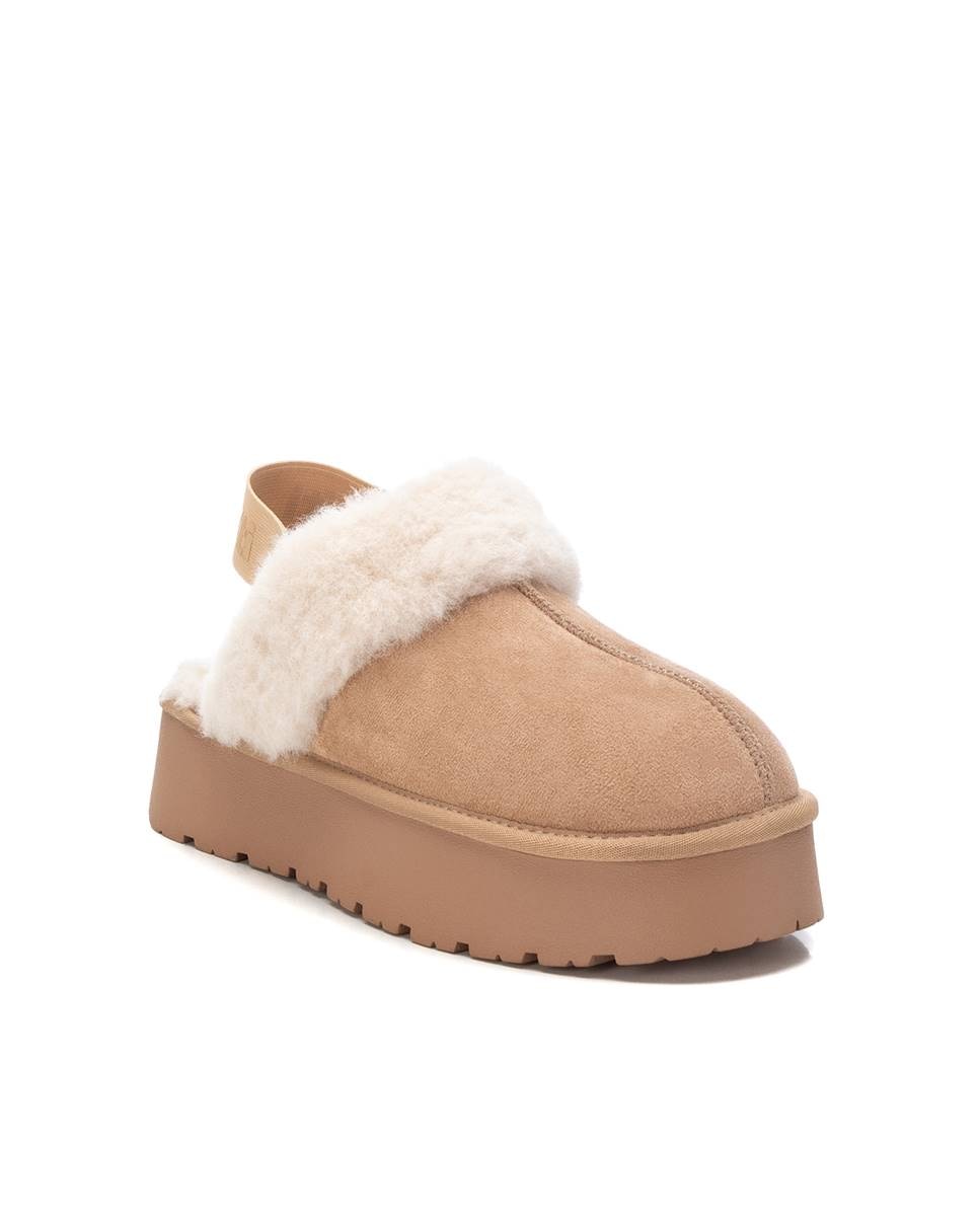 Zapatilla de mujer australiana con pelo interior - Xti - Beige Beige-3