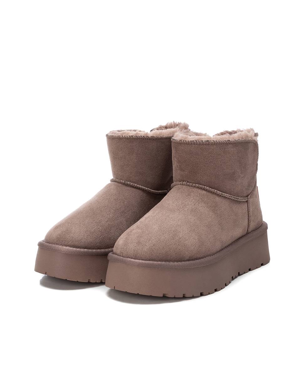 Botines con pelo de mujer australiano - Xti - Marrón Marrón-5