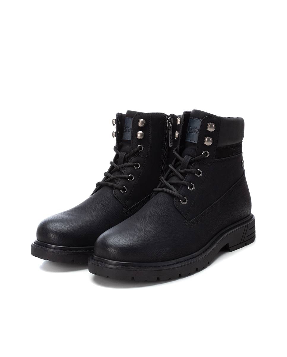 Botines de hombre con cordones - Refresh - Negro Negro-4