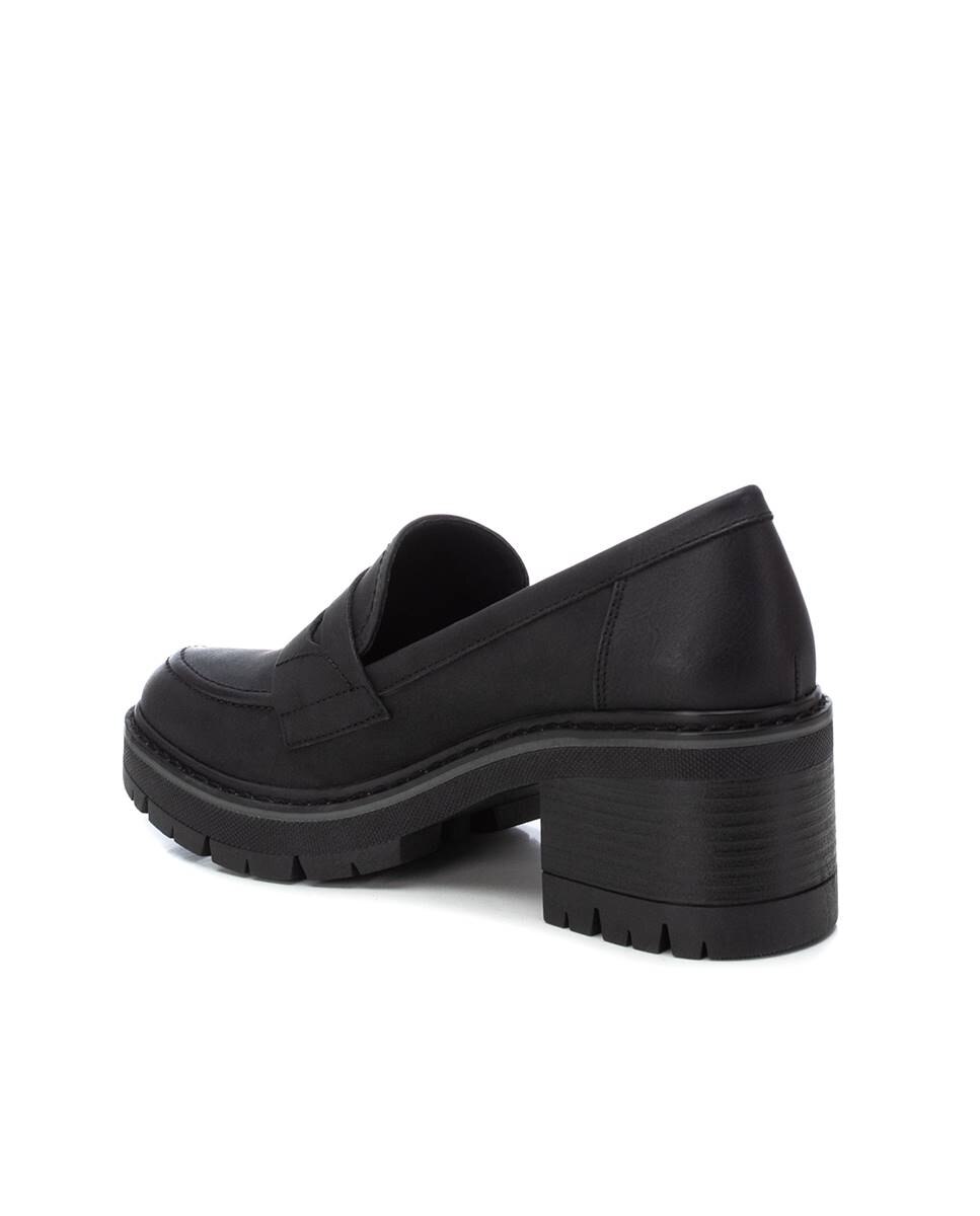 Mocasín de mujer con tacón - Refresh - Negro Negro-4