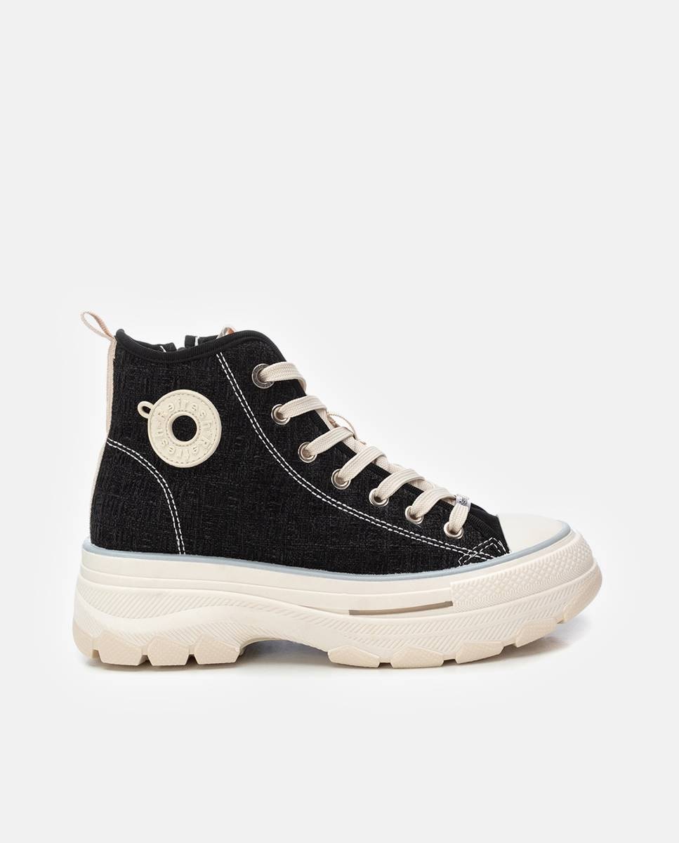 Refresh - Zapatillas abotinadas de mujer con puntera de goma.