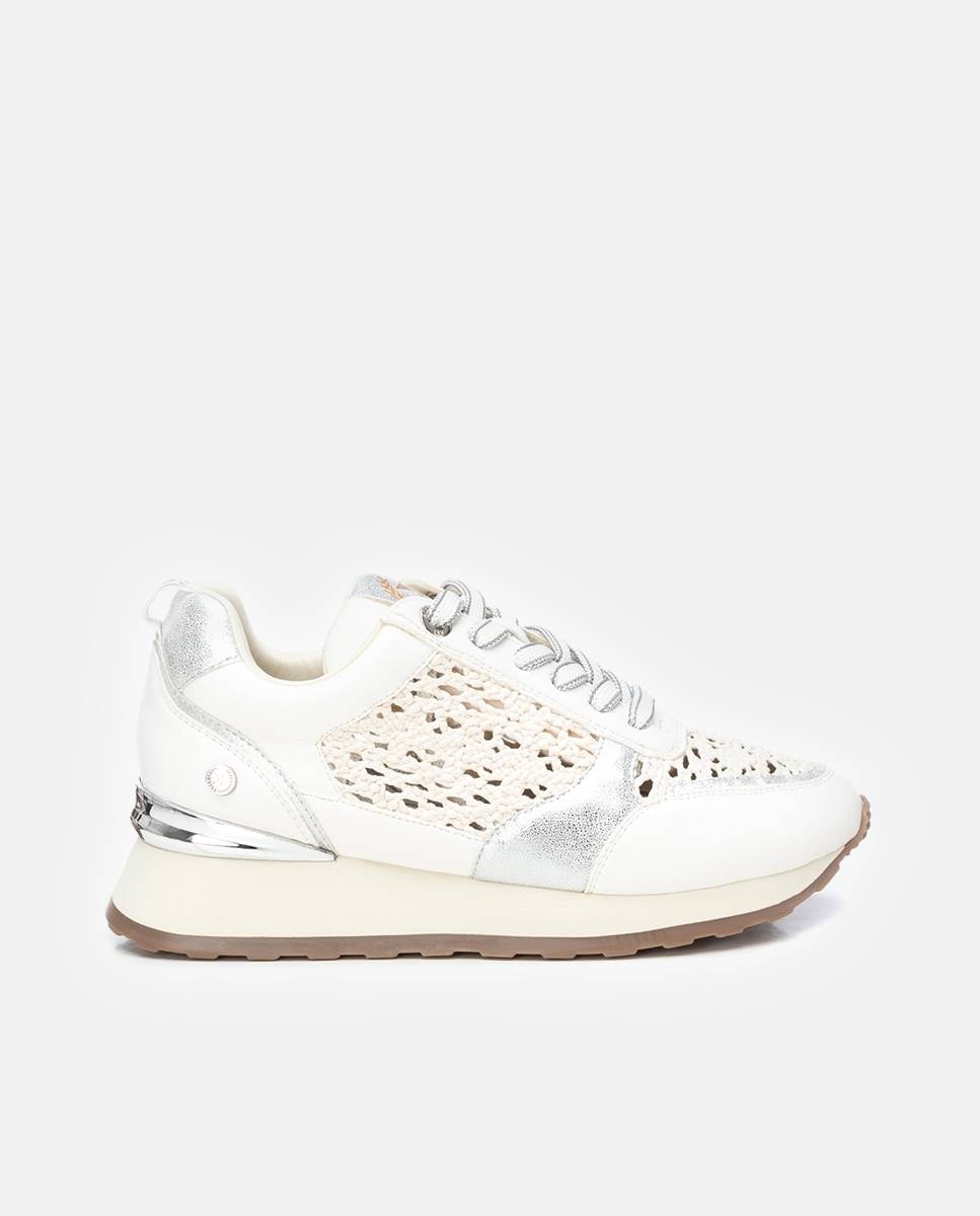 Xti - Zapatillas deportivas de mujer con cordones y cuña.