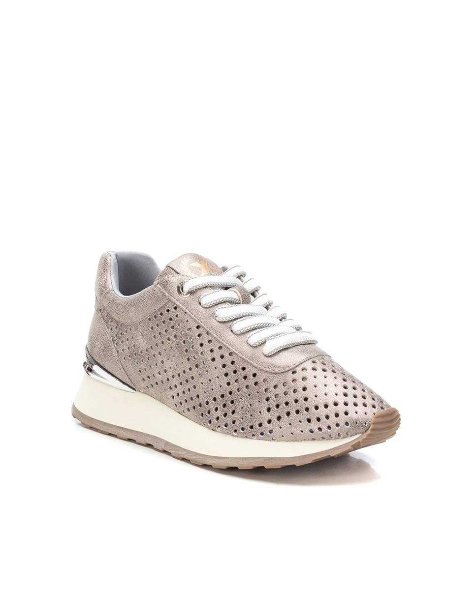 Zapatillas de mujer con cuña - Xti - Plata Plata-3